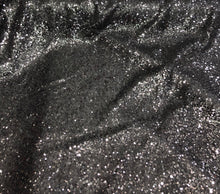 Allover Black sequins on swirl mesh fabric 52&quot; wide    Sequins fabric sold by the yard