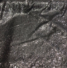 Allover Black sequins on swirl mesh fabric 52&quot; wide    Sequins fabric sold by the yard
