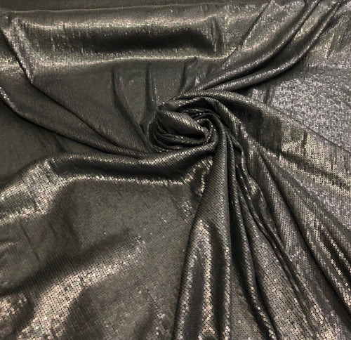 Black striped tiny sequins on mesh fabric 52" wide     Sequin fabric sold by the yard
