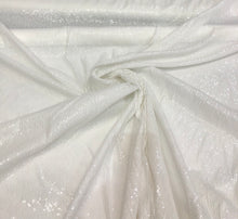 Ivory striped sequins on mesh fabric 52&quot; wide   Sequins fabric sold by the yard