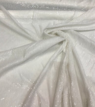 Ivory striped sequins on mesh fabric 52&quot; wide   Sequins fabric sold by the yard