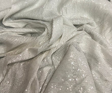 Ivory striped sequins on mesh fabric 52&quot; wide   Sequins fabric sold by the yard
