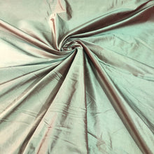 Silk shantung 54&quot; wide    Beautiful green with red shade color silk shantung fabric sold by the yard