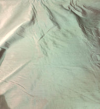 Silk shantung 54&quot; wide    Beautiful green with red shade color silk shantung fabric sold by the yard