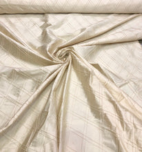 Silk shantung pintuck 52&quot; wide    Beautiful ivory color silk shantung pintuck fabric sold by the yard