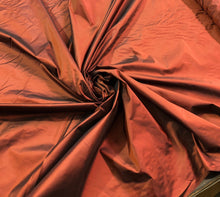 Silk taffeta 54&quot; wide    Beautiful burnt orange color silk taffeta fabric sold by the yard