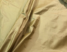 Gold silk taffeta 54&quot; wide   Beautiful iridescent gold color silk taffeta fabric sold by the yard