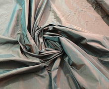 Silk taffeta 54&quot; wide    Beautiful dark steel gray with burnt orange iridescent color silk taffera fabric sold by the yard