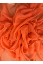 French silk chiffon 52&quot; wide   Beautiful orange color silk chiffon fabroc sold by the yard