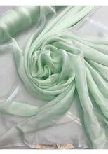 French silk chiffon 54&quot; wide   Beautiful mint green color silk chiffon fabric sold by the yard
