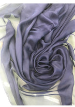 Silk chiffon 54&quot; wide     Grayish purple color silk french chiffon fabric sold by the yard