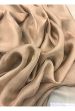 Silk chiffon 54&quot; wide    Tan color silk chiffon fabric sold by the yard