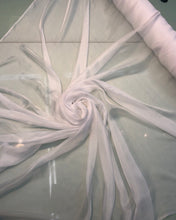 Silk chiffon 54&quot; wide    White silk french chiffon fabric sold by the yard