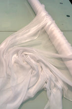 Silk chiffon 54&quot; wide    White silk french chiffon fabric sold by the yard