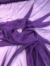 Silk chiffon 54&quot; wide    Beautiful dark purple color silk chiffon fabric sold by the yard