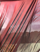 Silk chiffon 54&quot; wide    Iridescent burgandy black color french silk chiffon fabric sold by the yard