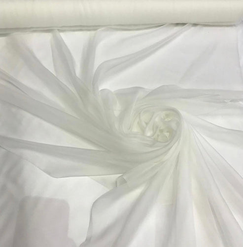Silk chiffon 44" wide    Ivory chiffon fabric sold by the yard
