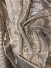 Silk chiffon 54&quot; wide     Matalic gold pinstripe silk chiffon fabric sold by the yard