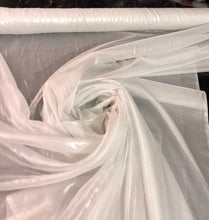 Silk chiffon 54&quot; wide    White chiffon with matalic silver fabric sold by the yard