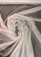 Silk chiffon 54&quot; wide    White chiffon with matalic silver fabric sold by the yard