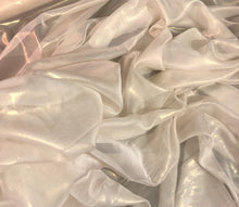 Silk chiffon 54&quot; wide     Ivory gold matalic french silk chiffon fabric sold by the yard