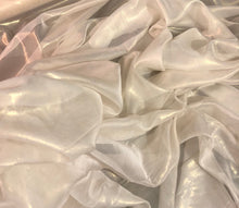Silk chiffon 54&quot; wide     Ivory gold matalic french silk chiffon fabric sold by the yard