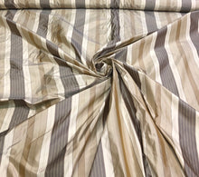 Silk taffeta 54&quot; wide    Beautiful ivory tan brown color silk taffeta fabric sold by the yard