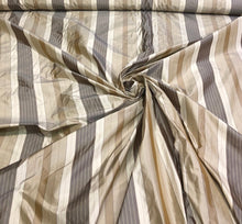 Silk taffeta 54&quot; wide    Beautiful ivory tan brown color silk taffeta fabric sold by the yard