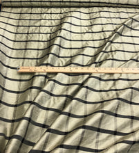 Silk shantung plaid 54&quot; wide    Beautiful save green black color silk shantung fabric sold by the yard