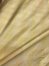 Silk taffeta plaid 54&quot; wide    Beautiful canary gold with ivory striped checks silk taffeta fabric sold by the yard