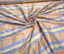 Silk shantung plaid 54&quot; wide     Beautiful peach blue colors silk shantung fabric sold by the yard