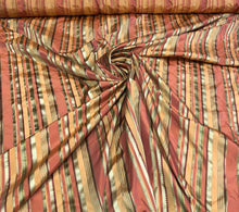 Silk taffeta 54&quot; wide    Beautiful silk taffeta satin stripes fabric sold by the yard