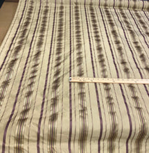 Silk taffeta 54&quot;    Beautiful gold purple satin stripes silk taffeta fabric sold by the yard