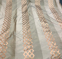 Silk taffeta 54&quot; wide    Beautiful sage green with gold jaquard silk taffeta fabric sold by the yard