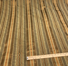 Silk jaquard satin stripe 54&quot; wide heavy upholstery weight silk jaquard satin stripes fabric sold by the yard