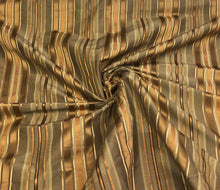 Silk jaquard satin stripe 54&quot; wide heavy upholstery weight silk jaquard satin stripes fabric sold by the yard