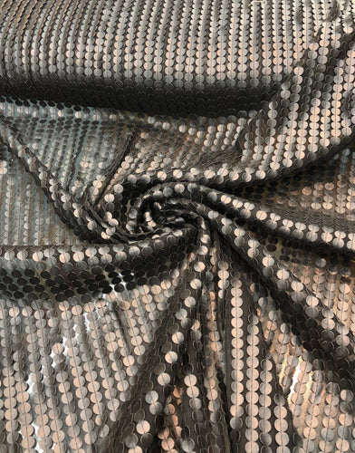 Circle striped pv embilished on mesh fabric  beautiful black color 3D pv stripes embroidered on mesh fabric sold by the yard