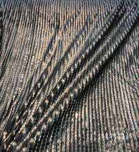 Circle striped pv embilished on mesh fabric  beautiful black color 3D pv stripes embroidered on mesh fabric sold by the yard