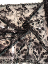 Floral embroidery design on mesh with sequins glitter on mesh fabric sold by the yard