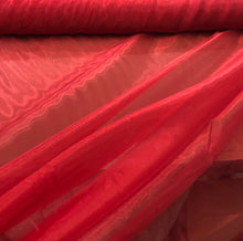 100% polyester oragnza beautiful red color poly organza 60&quot; wide fabric sold by the yard