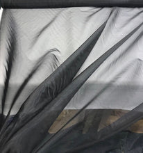 100% polyester organza 60&quot; wide   Beautiful black organza fabric sold by the yard