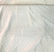 Silk shantung 52&quot; wide   Beautiful ivory diagonal pintuck with embroidered pearl shantung fabric sold by the yard