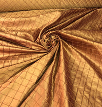 Silk dupion 52&quot; wide   Beautiful burnt orange diagonal pintick dupion fabric sold by the yard