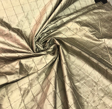 Silk dupion 52&quot; wide   Beautiful tan gold color square pintuck dupion fabric sold by the yard