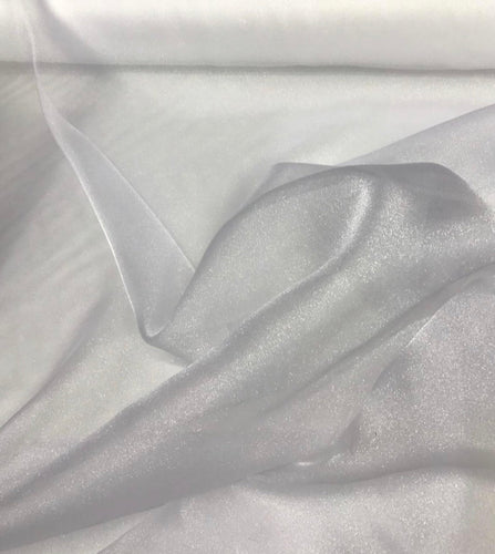 100% polyester crystal organza, beautiful white crystal organza 45" wide fabric sold by the yard