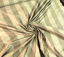 Silk shantung 54&quot; wide    Beautiful gold shades 2&quot; stripe silk shantung fabric sold by the yard
