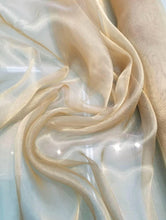 Metallic  tissue organza gold color  100% Silk Organza 45&quot; wide fabric sold by the yard. Usable for Apparel and interior designing.