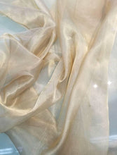 Metallic  tissue organza gold color  100% Silk Organza 45&quot; wide fabric sold by the yard. Usable for Apparel and interior designing.