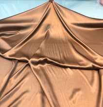Silk charmouse 54&quot; wide    Beautiful copper gold silk satin charmouse fabric sold by the yard