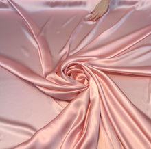 Silk charmouse 54&quot; wide    Beautiful baby pink silk satin charmouse fabric sold by the yard